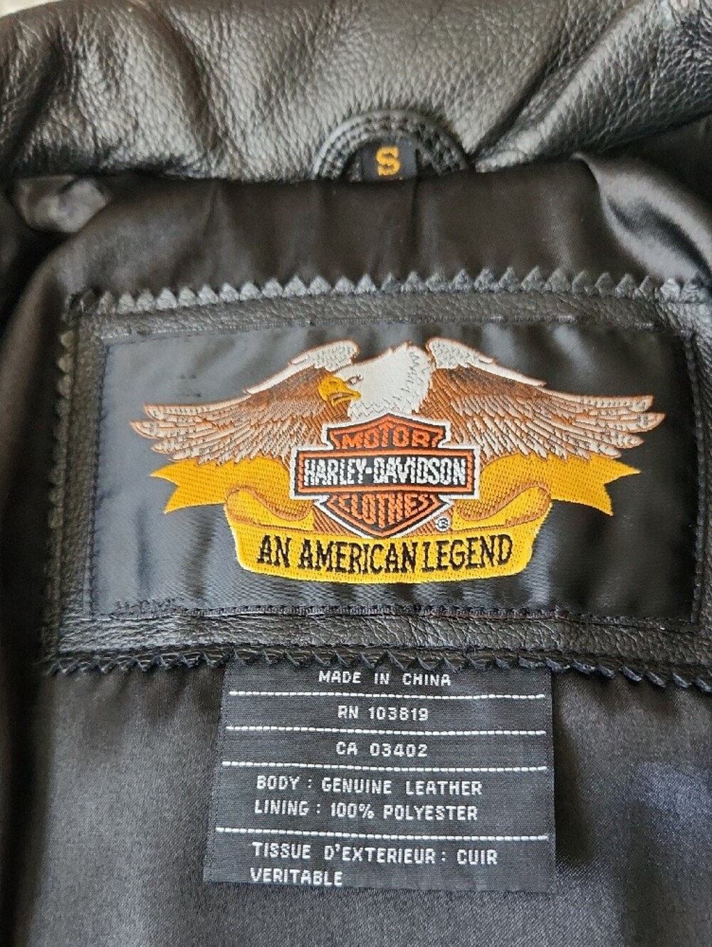 Harley-Davidson Black Leather Jacket — 100 Years Anniversary - Womenn's S - Picture 7 of 11